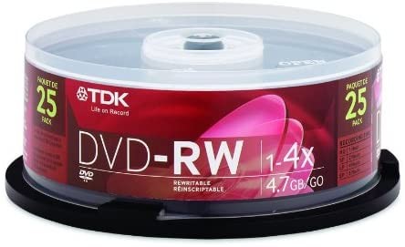 Image de TDK DVD-RW 4X 4,7 Go (lot de 25 broches)