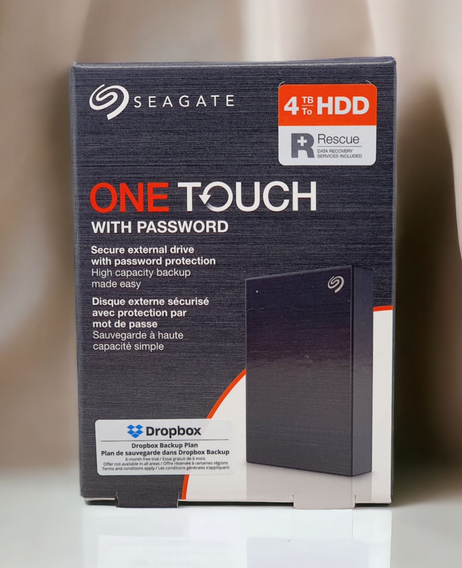 Image de Disque dur externe portatif USB 3.0 One Touch de 4 To de Seagate Gris cosmique
