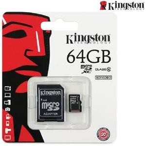 Image de Kingston Canvas Select MicroSDXC+Adaptateur 64Go