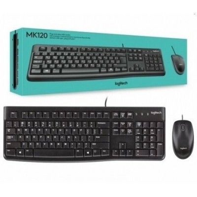 Image de Ensemble clavier et souris USB Logitech MK120, neuf