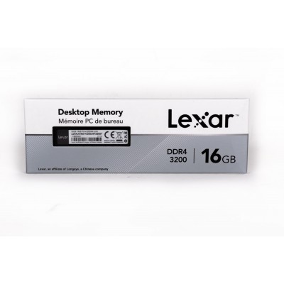 Image de M&eacute;moire de bureau Lexar 16 Go DDR4 3200 MHz CL22 288 broches 1,2 V
