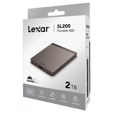 Image de Lexar 2TB SL200 Portable USB 3.1 Type-C External SSD, Nouveau