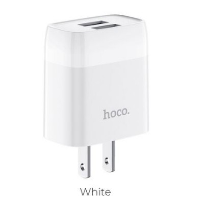 Image de HOCO C73 Glorious Dual Port USB-A Charger 12W, blanc