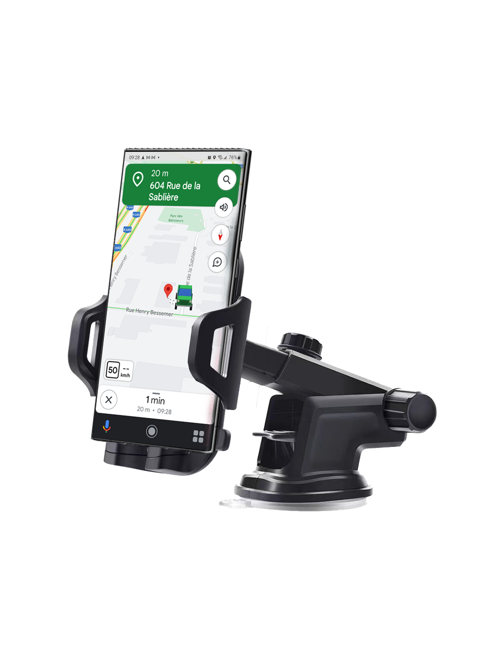 Image de Support de téléphone portable, rotatif 3 en 1, support de chargeur de voiture sans fil