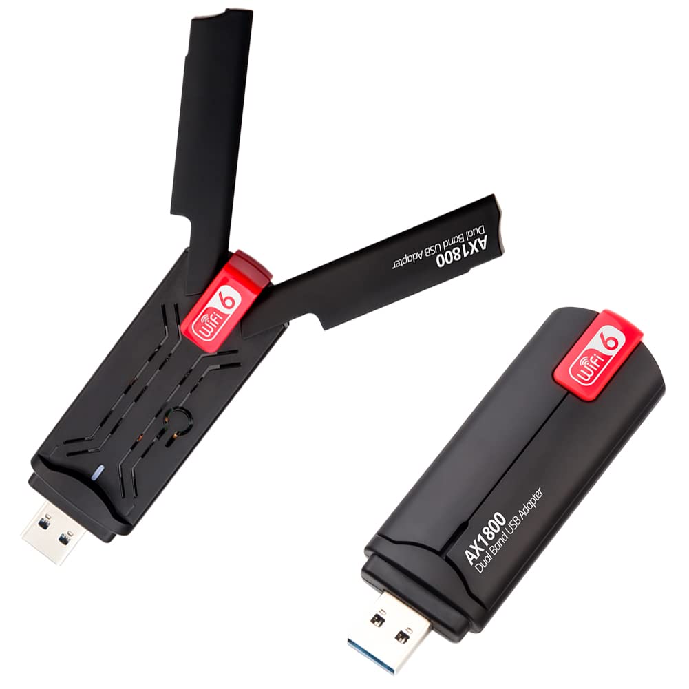 Image de Adaptateur USB 3.0 WiFi 6, AX1800 Mbps double bande 5 GHz/2,4 GHz