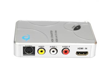 Image de Convertisseur audio vidéo haute définition HDMI vers AV/S-Vidéo avec adaptateur secteur