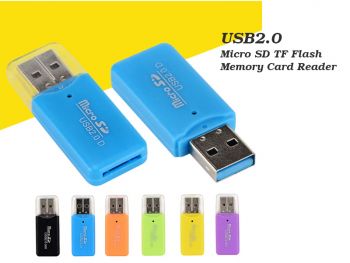 Image de Lecteur de carte mémoire Flash USB 2.0 Micro SD TF_Couleur mixte