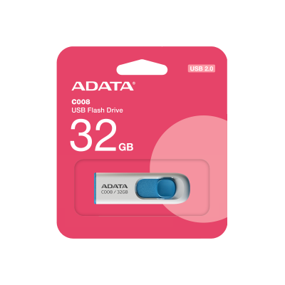Image de ADATA C008 USB 2.0 Clé USB rétractable sans capuchon 32 Go