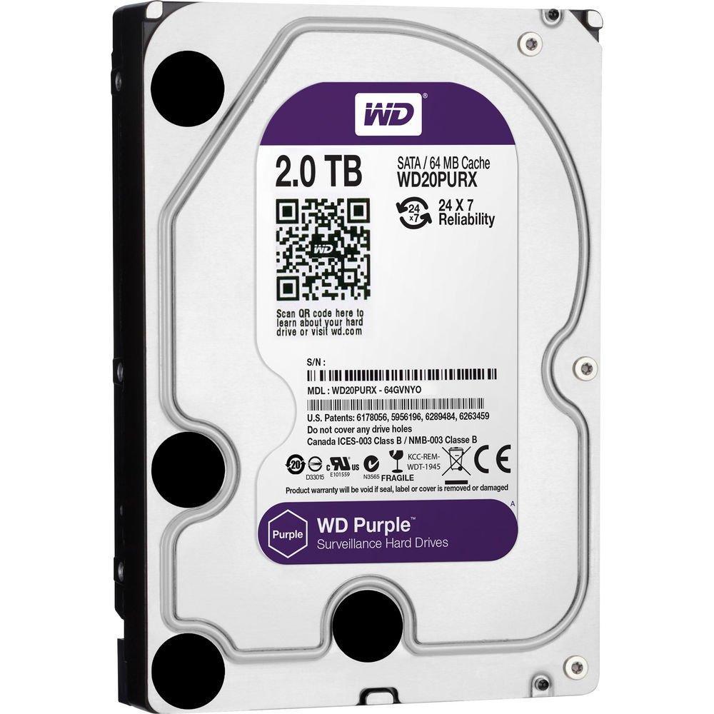 Image de Disque dur SATA WD Purple WD23PURZ 2 To 3,5 pouces, neuf