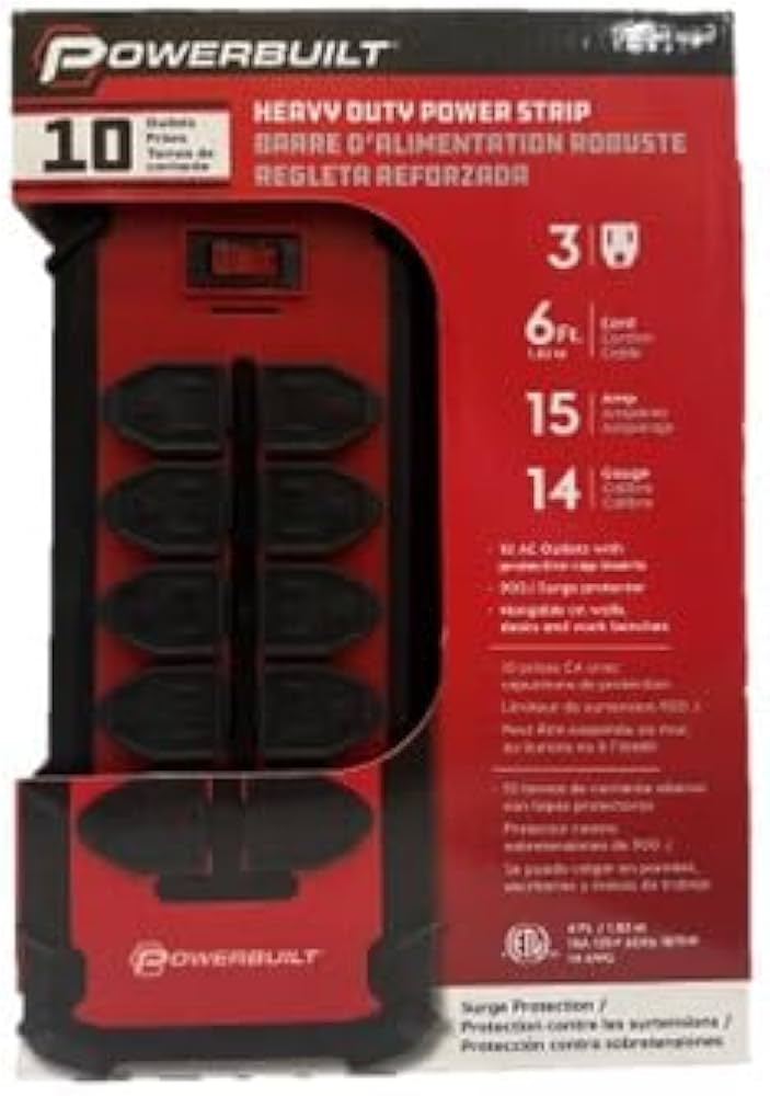 Image de Powerbuilt Multiprise robuste 10 prises