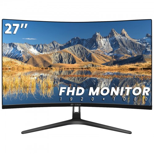 Image de (Incurv&eacute;) CRUA CR270BM-C 27" FHD 100 Hz, 1920 x 1080, 5 ms, HDMI et VGA, compatible VESA, Moniteur incurv&eacute;